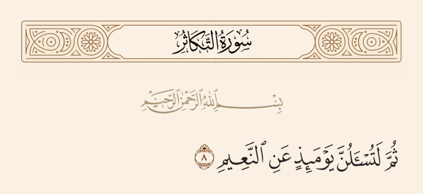 آيه ۸ تکاثر و غدیر